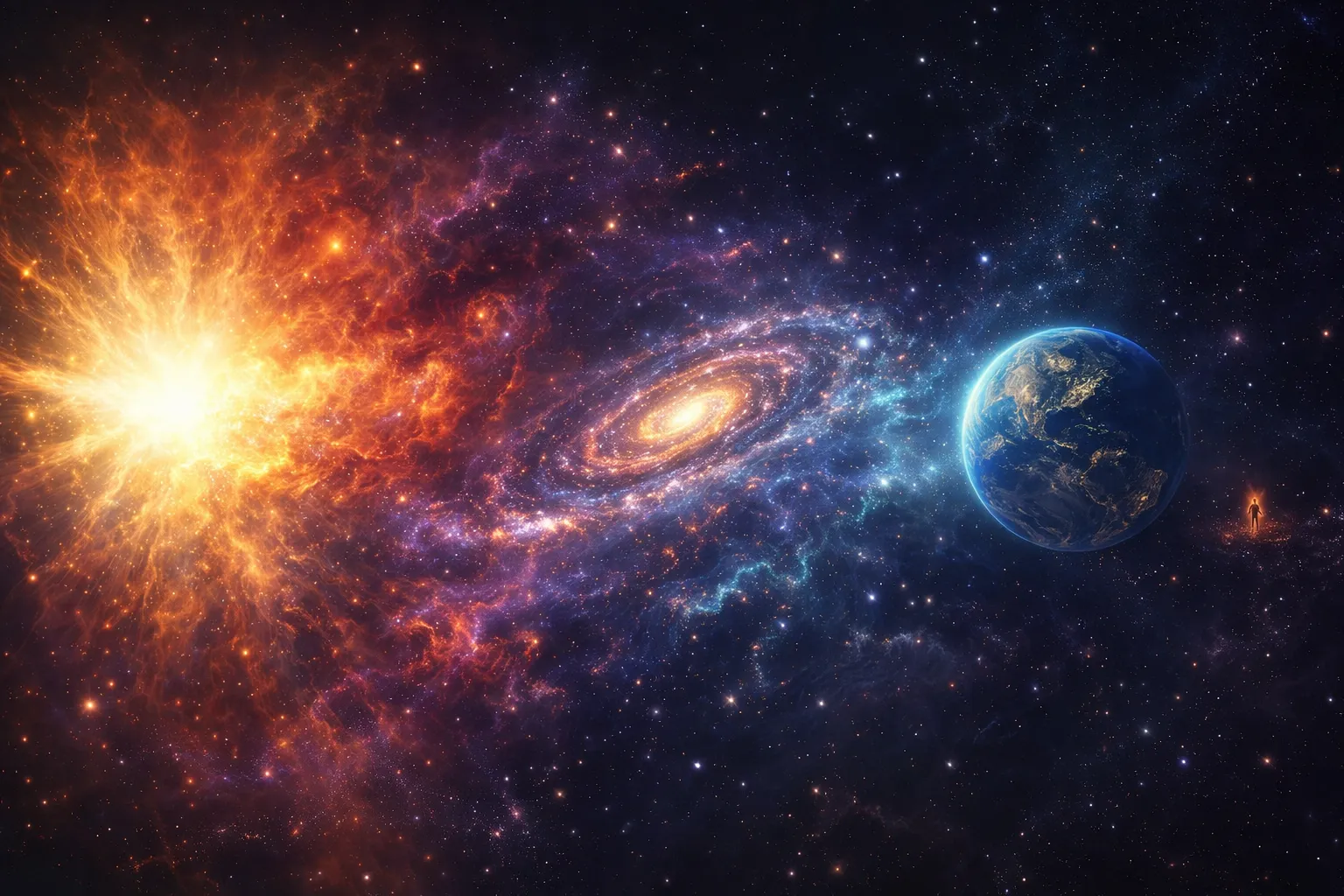 The Cosmic Thread — an immersive scroll through 13.8 billion years of cosmic history